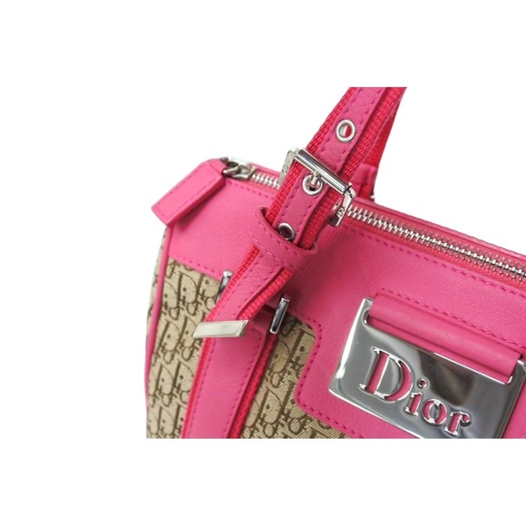 Christian Dior Trotter Handbag Leather Pink Beige - Picture 5 of 10